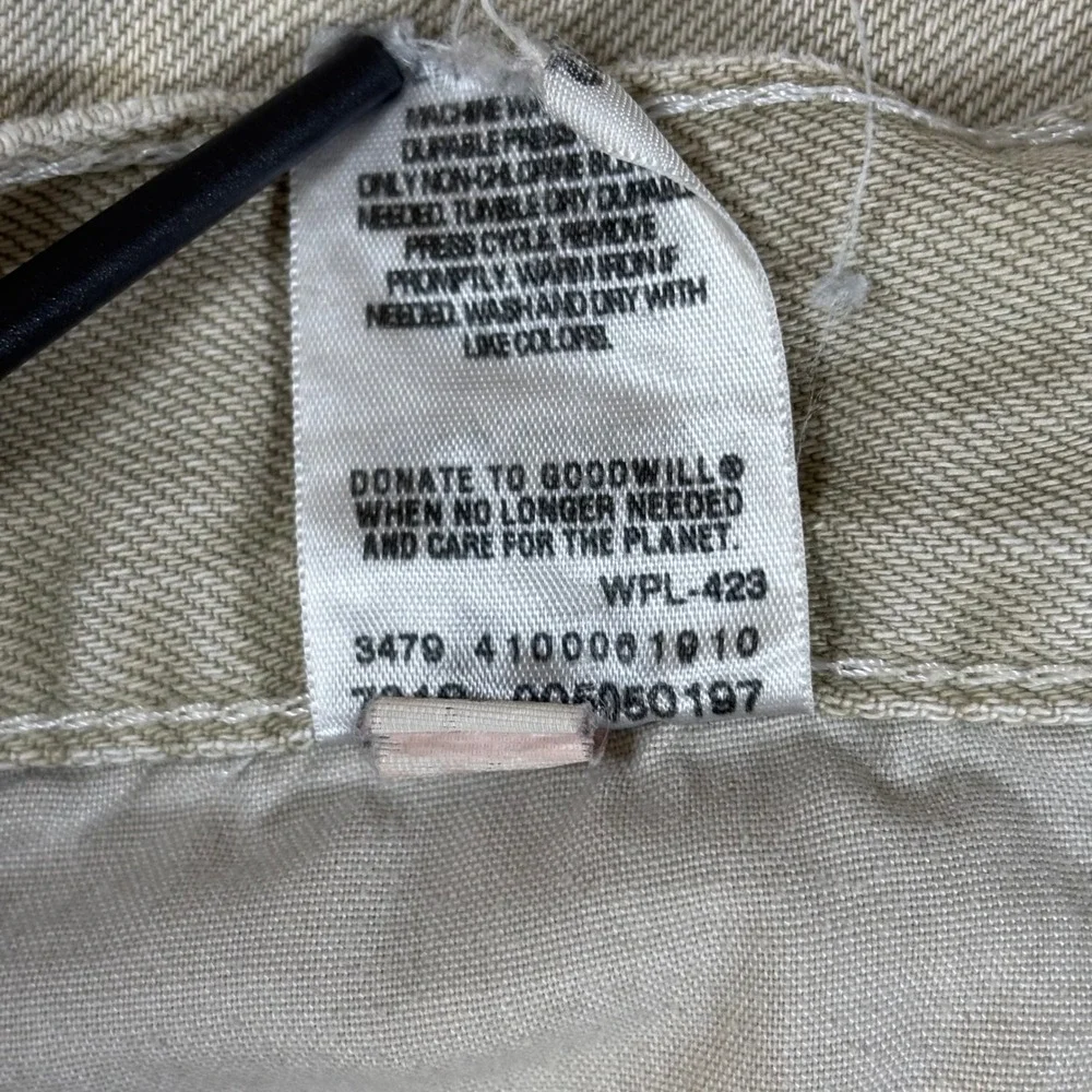 Levis 505 Regular Fit Khaki Tan Denim Jeans Mens 36x32 Straight Leg Cotton Pants